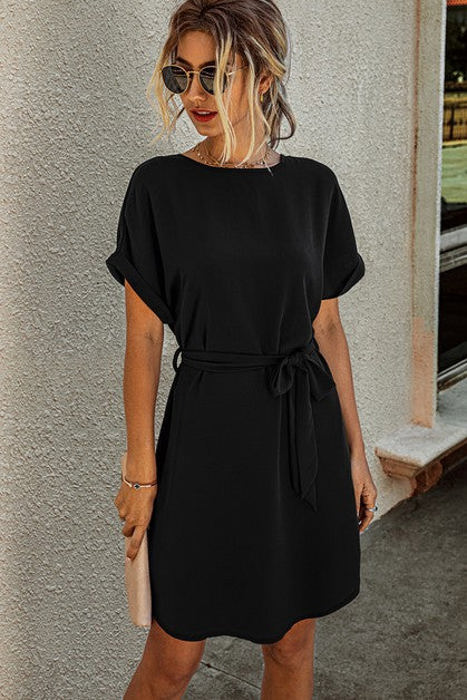 Love Kuza Casual Chic Button Back T-Shirt Dress