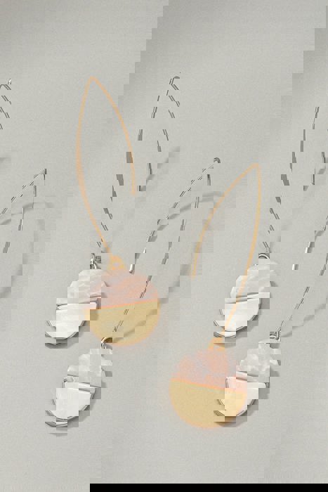 Very Carrot Stone Arc Drop Earrings