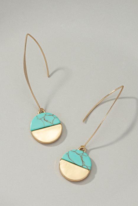 Very Carrot Stone Arc Drop Earrings
