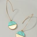  Very Carrot Stone Arc Drop Earrings