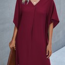  Love Kuza V Neck Dolman Sleeves Dress