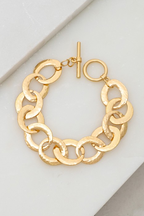 Very Carrot Hammered Luxe Link Bracelet