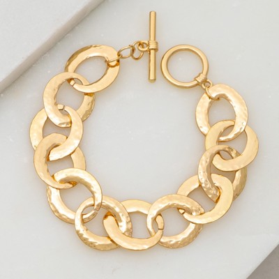 Very Carrot Hammered Luxe Link Bracelet