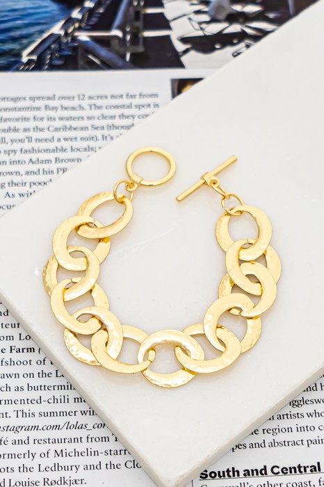 Very Carrot Hammered Luxe Link Bracelet
