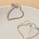  Very Carrot Thin wire heart shape earrings