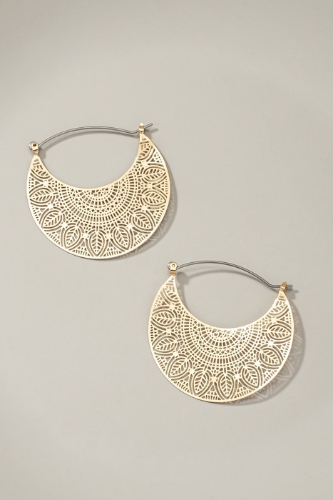 Very Carrot Brass Filigree Elegance Earrings