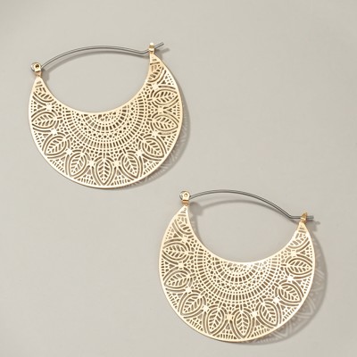 Very Carrot Brass Filigree Elegance Earrings
