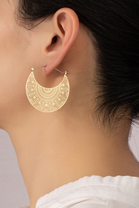 Very Carrot Brass Filigree Elegance Earrings