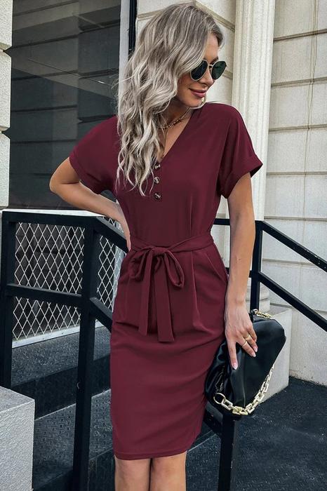 Love Kuza Button Everyday Ease Dress
