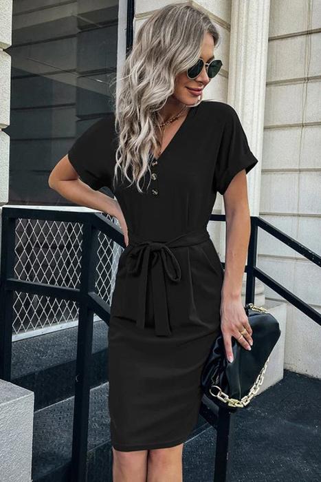 Love Kuza Button Everyday Ease Dress