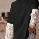  Love Kuza - Lace Layered Contrast Top