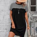  Love Kuza Casual Stripes Loose Fit T-Dress