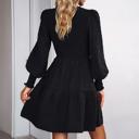  Love Kuza Smocked Long Sleeve Tiered Dress