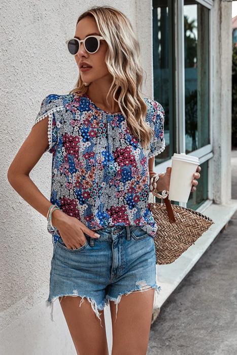 Love Kuza Floret Drift Blouse