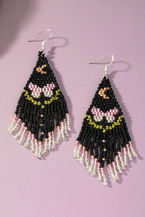 Very Carrot Handmade Midnight Flutter Fringe Earrings