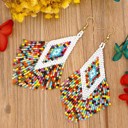  Very Carrot Handmade Boho Diamond Fringe Earrings