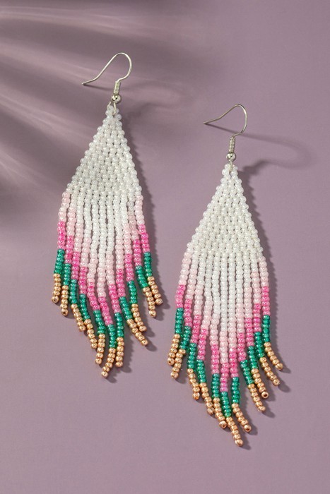 Very Carrot Handmade Sunset Bloom Fringe Earrings