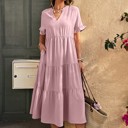  Love Kuza Sunset Stroll Tiered Midi Dress