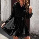  Love Kuza Wrap Front Tiered Ruffled Dress