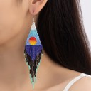  Very Carrot Handmade Ocean Sunrise Fringe Earrings