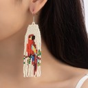  Very Carrot Handmade Tropical Parrot Beaded Drop Earrings