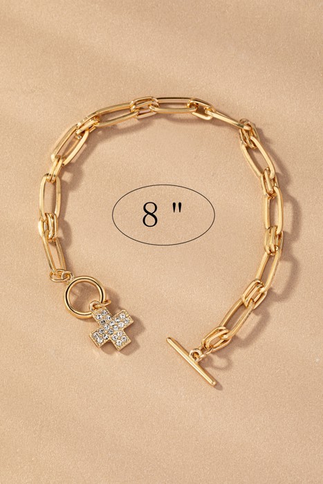Very Carrot Faith Link Toggle Bracelet