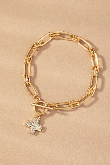 Very Carrot Faith Link Toggle Bracelet