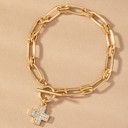  Very Carrot Faith Link Toggle Bracelet