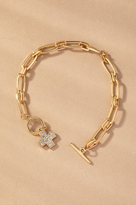 Very Carrot Faith Link Toggle Bracelet