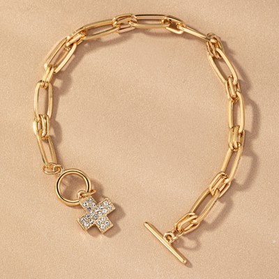 Very Carrot Faith Link Toggle Bracelet