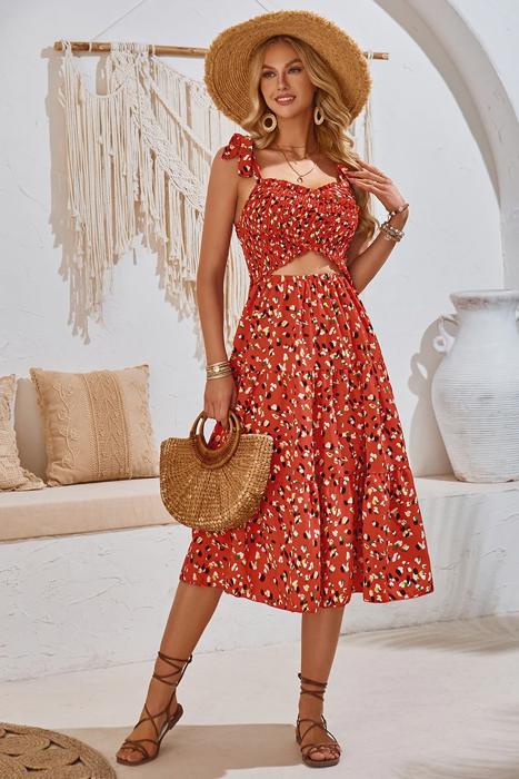 Love Kuza Petal Charm Midi Dress