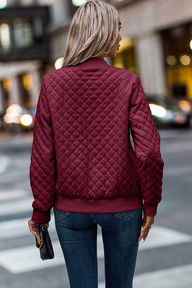 Love Kuza Quilted Bomber Jacket