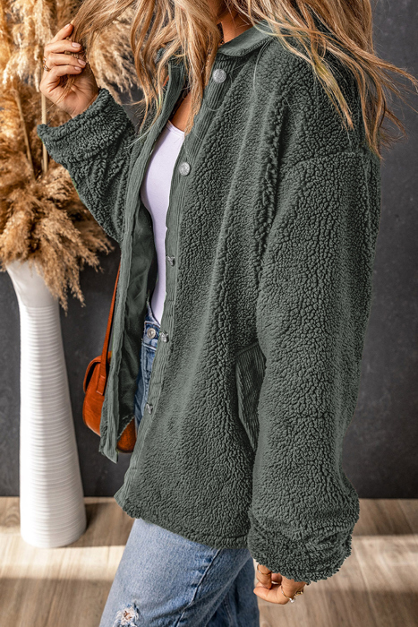 Love Kuza - Ever-grey green Escape Sherpa Jacket
