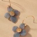  Very Carrot Floral Charm Hoop Earrings