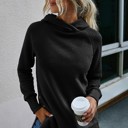 Black Small Love Kuza Button Sides Hoodie Sweater