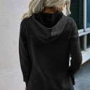 Black Small Love Kuza Button Sides Hoodie Sweater