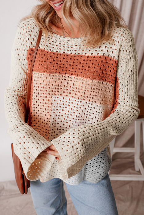 Love Kuza - Sunset Glow Crochet Pullover