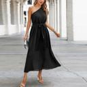  Love Kuza One Shoulder Pleated Maxi Dress