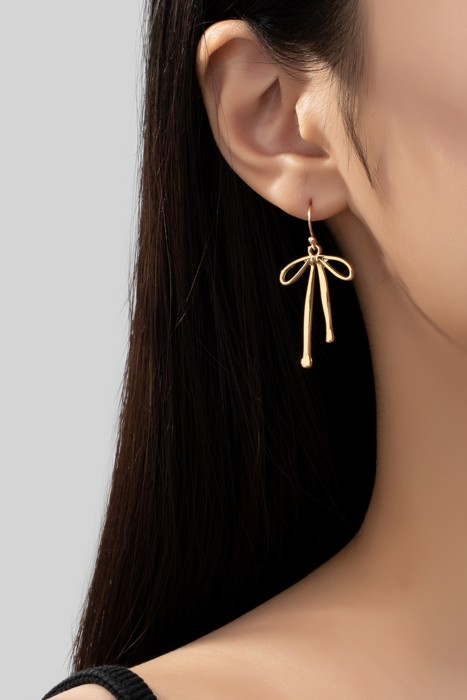 Very Carrot Silver Flowing Elegance Bow Earrings