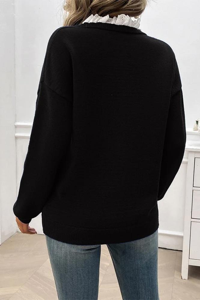 Love Kuza Serene Lace Knit Pullover