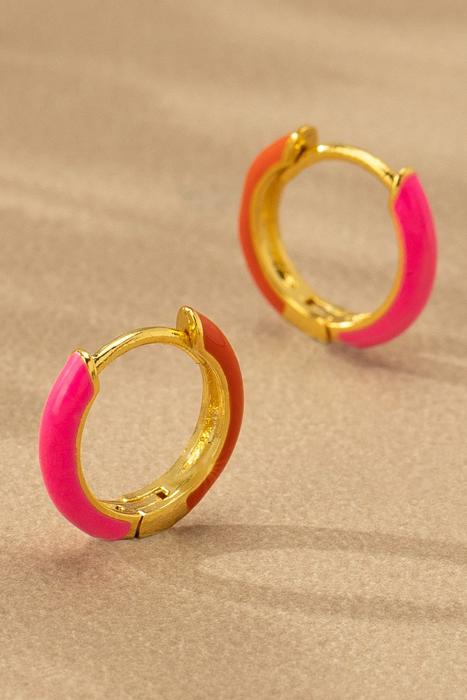 Very Carrot Everbright Enamel Huggie Hoops