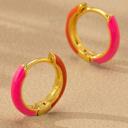  Very Carrot Everbright Enamel Huggie Hoops