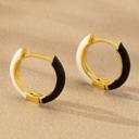  Very Carrot Everbright Enamel Huggie Hoops