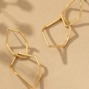  Very Carrot Fluid Form Linked Hoop Earrings