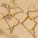  Very Carrot Fluid Form Linked Hoop Earrings