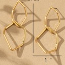  Very Carrot Fluid Form Linked Hoop Earrings