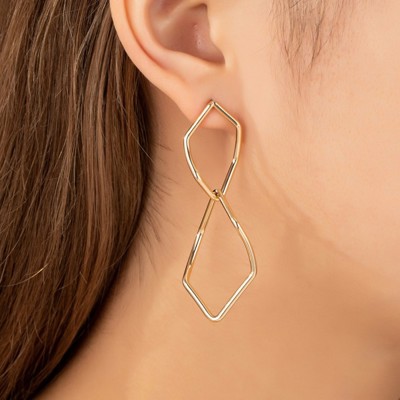 Very Carrot Fluid Form Linked Hoop Earrings