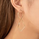  Very Carrot Fluid Form Linked Hoop Earrings