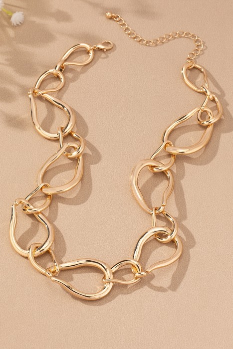 Very Carrot Gilded Edge Chunky Link Necklace