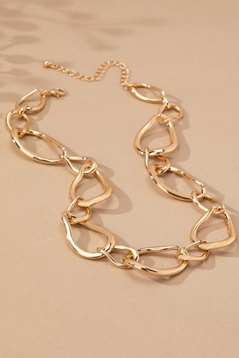 Very Carrot Gilded Edge Chunky Link Necklace